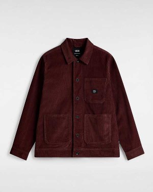 Brown Vans Drill Chore Corduroy Men Jacket | VN0236781