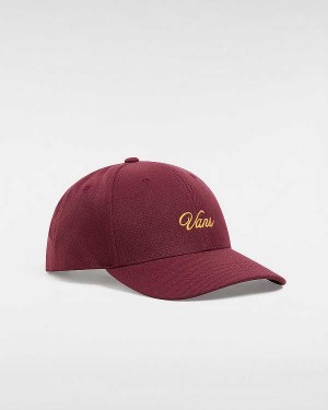 Brown Vans Fresh Script Structured Jockey Unisex Hats | VN6250318