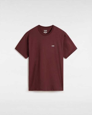 Brown Vans Left Chest Logo Men T Shirts | VN4238751