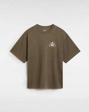 Brown Vans MTE Crestline Men T Shirts | VN7528603