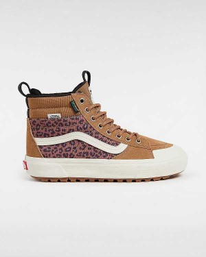 Brown Vans MTE Sk8-Hi Women Waterproof Shoes | VN7031425