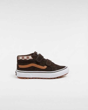 Brown Vans MTE Sk8-Mid Reissue Hook and Loop (4-8 years) Kids' Sneakers | VN4391602