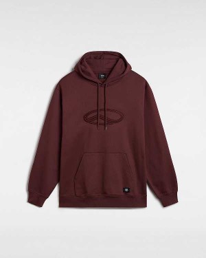 Brown Vans Oval Loose Men Hoodie | VN2705138