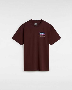 Brown Vans Palm Cheers Classic Men T Shirts | VN1956304