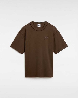 Brown Vans Premium Short Sleeve Men T Shirts | VN4801572