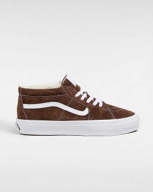 Brown Vans Premium Sk8-Mid 83 Women Sneakers | VN6973205