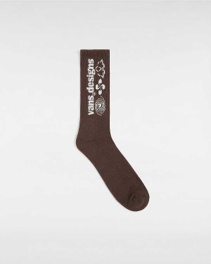 Brown Vans Pursuit Crew (1 Pair) Unisex Socks | VN6813472