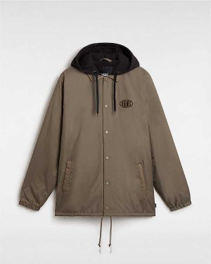 Brown Vans Riley Coaches Men Jacket | VN8514976