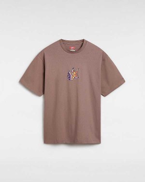 Brown Vans Skate Star Men T Shirts | VN4365072