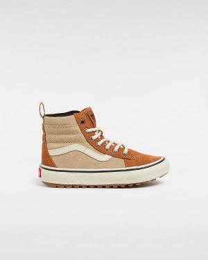 Brown / Orange Vans MTE Sk8-Hi (4-8 Years) Kids' Sneakers | VN0327481