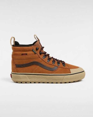 Brown / Orange Vans MTE Sk8-Hi DR Women Waterproof Shoes | VN6084597