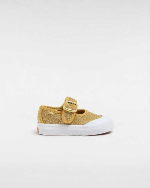 Gold Vans Glitter (1-4 Years) Kids' Mary Janes | VN3764501