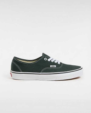 Green Vans Authentic Men Sneakers | VN8905261