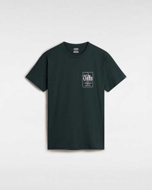 Green Vans Bucket List Men T Shirts | VN0235976