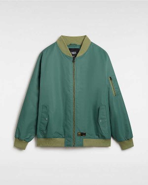 Green Vans Copley Men Bomber Jackets | VN0213685