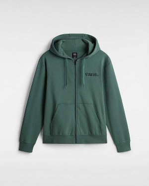 Green Vans Essential Relaxed Men Hoodie | VN4298016