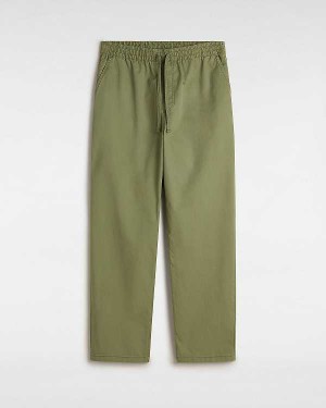 Green Vans Range Baggy Tapered Elastic Waist Men Pants | VN6851724