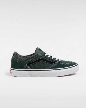 Green Vans Rowley Men Skate Shoes | VN7023946