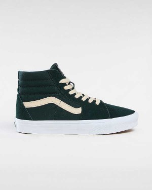 Green Vans Sk8-Hi Suede Men Skate Shoes | VN3178492