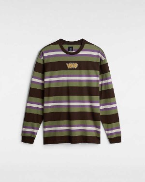 Green Vans Wilton Long Sleeve Knit Men T Shirts | VN9265347