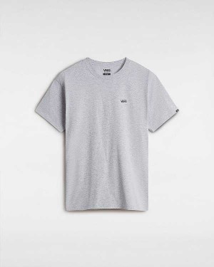 Grey Vans Left Chest Logo Men T Shirts | VN4835107