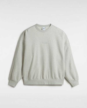 Grey Vans Premium Logo Crew Men Sweatshirt | VN3627584