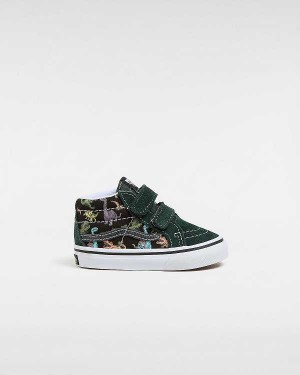 Multicolor Vans Sk8-Mid Reissue Hook and Loop Glow (1-4 Years) Kids' Sneakers | VN0673815