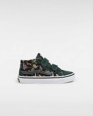 Multicolor Vans Sk8-Mid Reissue Hook and Loop Glow (4-8 Years) Kids' Sneakers | VN8794316