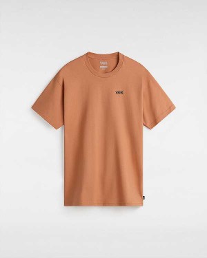 Orange Vans Left Chest Logo Women T Shirts | VN1263987