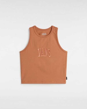 Orange Vans Varsity Racer Women Tank Top | VN1295430