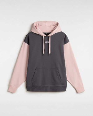 Pink Vans Colorblock Women Hoodie | VN3058416