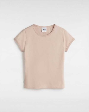 Pink Vans Premium Short Sleeve Baby Women T Shirts | VN3290674