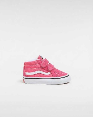 Pink Vans Sk8-Mid Reissue Hook and Loop (1-4 Years) Kids' Sneakers | VN2709361