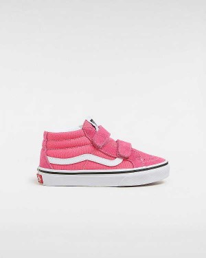 Pink Vans Sk8-Mid Reissue Hook and Loop (4-8 years) Kids' Sneakers | VN6732804