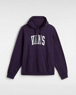 Purple Vans Arched Men Hoodie | VN4796285