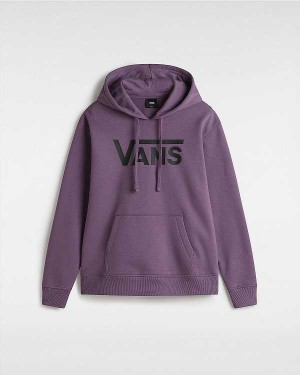 Purple Vans Classic V Boyfriend Fit Women Hoodie | VN6975438