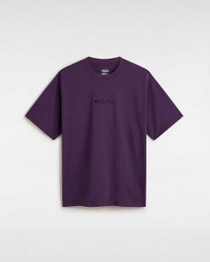 Purple Vans Essential Loose Men T Shirts | VN0492157