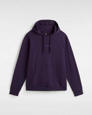 Purple Vans Essential Relaxed Men Hoodie | VN7652109