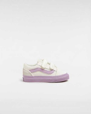 Purple Vans Old Skool Hook And Loop (1-4 Years) Kids' Sneakers | VN3907614