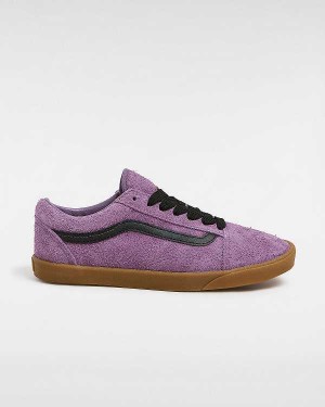 Purple Vans Old Skool Lowpro Hairy Suede Women Sneakers | VN5208961