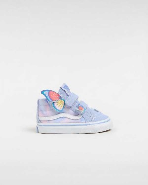 Purple Vans Sk8-Mid Reissue Hook and Loop (1-4 Years) Kids' Sneakers | VN9168203