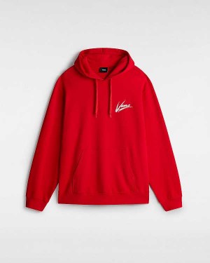 Red Vans Dettori Loose Men Hoodie | VN7125903