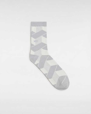 White Vans Authentic Crew (1 Pair) Unisex Socks | VN8026457