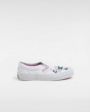 White Vans Classic (4-8 Years) Kids' Slip On Shoes | VN2749308