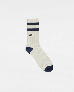 White Vans Classic Crew (1 Pair) Unisex Socks | VN3847029