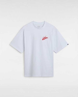 White Vans Dettori Loose Fit Men T Shirts | VN6740591