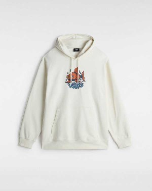 White Vans Fish loose Men Hoodie | VN8290465