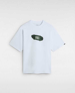 White Vans Flipside Loose Men T Shirts | VN8762941