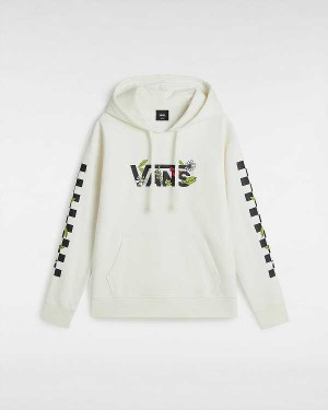 White Vans Foliage Boyfriend Fit Women Hoodie | VN6195837