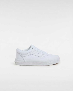 White Vans Old Skool (4-8 Years) Kids' Sneakers | VN8579134